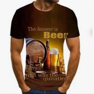 The Answer is Beer...Novelty T-shirt